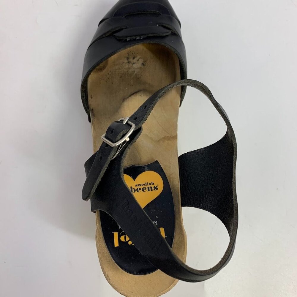 Swedish Hasbeens Women's Merci Leather Crossover Open Toe Sandals Size 8/38‎ - Picture 10 of 13